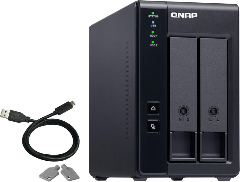 QNAP TR-002 2 Bay USB Type-C Direct Attached Storage (DAS) with Hardware RAID