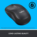 Logitech M221 Silent 無線靜音滑鼠 - Carbon Black 炭黑色 910-004886 原裝行貨
