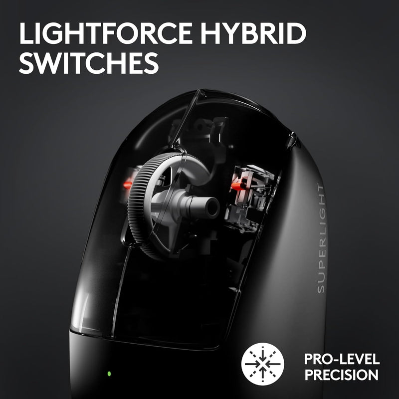 Logitech G PRO X Superlight 2 Lightspeed Wireless Gaming Mouse - Black Black 910-006632 Original licensed product