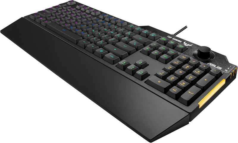 ASUS 華碩 TUF GAMING K1 RGB 防水薄膜電競鍵盤 (90MP01X0-BKUA00)