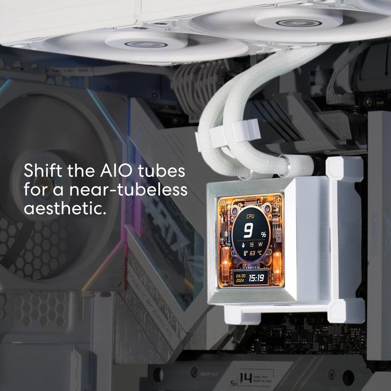 LIAN LI HydroShift LCD 360S White White 360mm Liquid CPU Cooler (HSLCD36SW) 