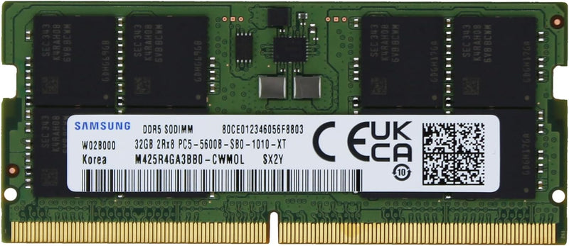 Samsung DDR5 SODIMM 32GB (1x32GB) DDR5 5600MHz M425R4GA3BB0-CWM Memory 