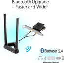 ASUS PCE-BE92BT BE9400 WiFi 7 PCI-E Adapter with 2 external antennas and magnetized base (NE-APBE92B)