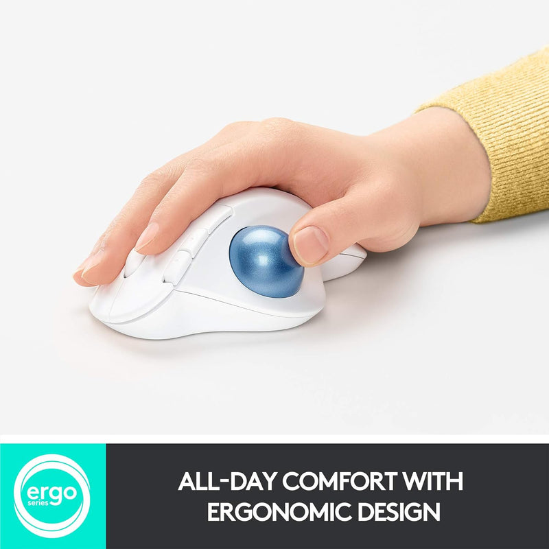 Logitech Ergo M575. Trackball Mouse 無線軌跡球滑鼠 - White 白色 910-005981 原裝行貨