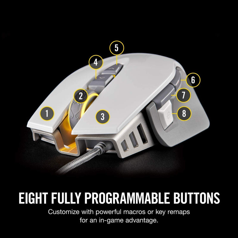 [New Year Offer] Corsair M65 RGB ELITE Tunable FPS Gaming Mouse - White CH-9309111-AP