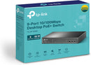 TP-Link TL-SF1009P 9 Port 10/100 Mbps Desktop Switch With 8 Port PoE+ (65W)