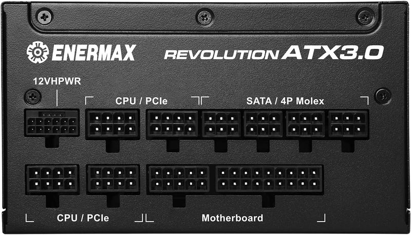 ENERMAX REVOLUTION ATX3.0 PCIE 5.0 1200W 80 PLUS Gold Fully Modular Power Supply (PS-ERA1K2) 