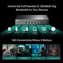 TP-Link TL-SX105 5-Port 10G Multi-Gigabit Unmanaged Ethernet Gaming Desktop / Wall-Mount Switch