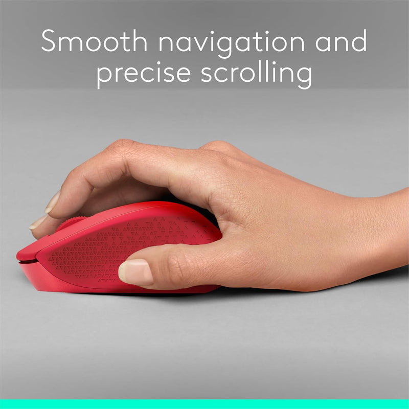 Logitech Silent Plus M331 Wireless Mouse 靜音無線滑鼠 - Red 紅色 910-004918 原裝行貨