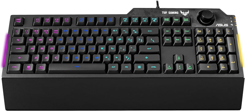 ASUS 華碩 TUF GAMING K1 RGB 防水薄膜電競鍵盤 (90MP01X0-BKUA00)