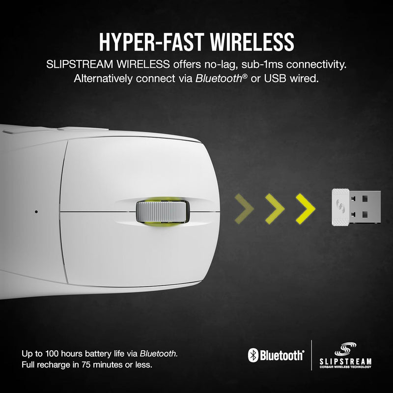 CORSAIR M75 AIR Wireless 超輕量無線遊戲滑鼠 White CH-931D101-AP