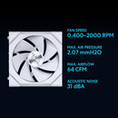 LIAN LI UNI FAN SL Wireless Reverse Blade 反葉 120mm Case Fan - WHITE (12RSL1W1W)