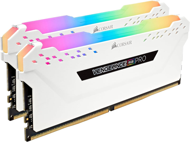 CORSAIR 16GB Kit (2x8GB) VENGEANCE RGB PRO White CMW16GX4M2D3600C18W DDR4 3600MHz Memory 
