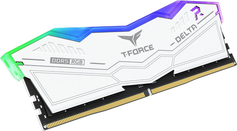 TEAMGROUP 64GB Kit (2x32GB) T-Force Delta RGB D5 White 白色 DDR5 6000MHz Memory FF4D564G6000HC38ADC01 (RM-DR5B64W)