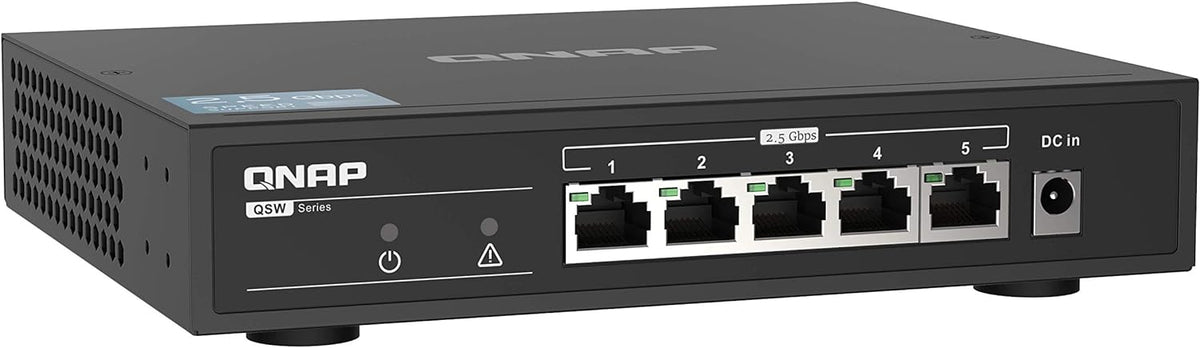 QNAP QSW-1105-5T 5 Ports 2.5GbE Unmanaged Switch | Fanless