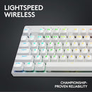 Logitech G PRO X TKL Lightspeed 無線機械電競鍵盤 (觸感茶軸) - White 白色 920-012149 原裝行貨