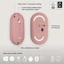 Logitech Pebble 2 Combo 無線纖薄鍵鼠套裝 (English Version) - Rose Pink 玫瑰粉色 920-012189 原裝行貨