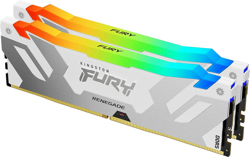 Kingston 64GB Kit (2x32GB) KF560C32RWAK2-64 Fury Renegade RGB 白色 DDR5-6000MHz Memory