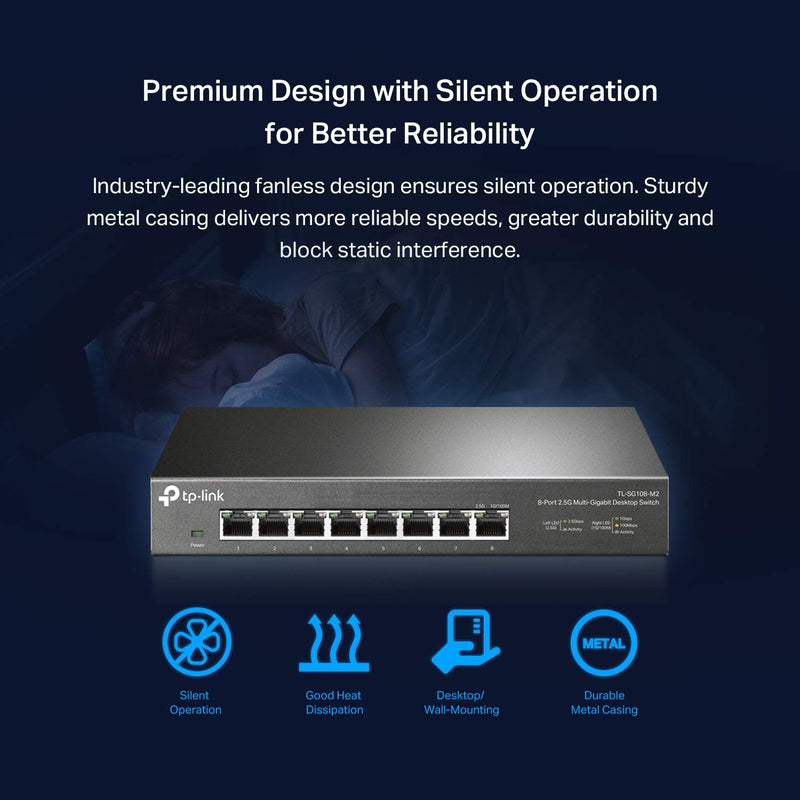 TP-Link TL-SG108-M2 8 Port 2.5G Multi Gigabit Desktop Switch