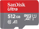 SanDisk 512GB Ultra microSD (CL10 UHS-I A1 Full HD 150MB/s) SDSQUAC-512G-GN6MN 772-4561