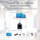 ATEN US3312 2 Port True 4K USB-C DisplayPort Cable KVM Switch w/外接式切換按鍵