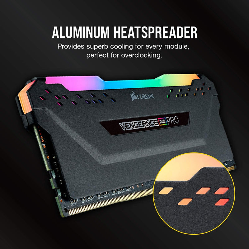 【精選優惠】CORSAIR 32GB Kit (2x16GB) VENGEANCE RGB PRO CMW32GX4M2E3200C16 DDR4 3200MHz Memory