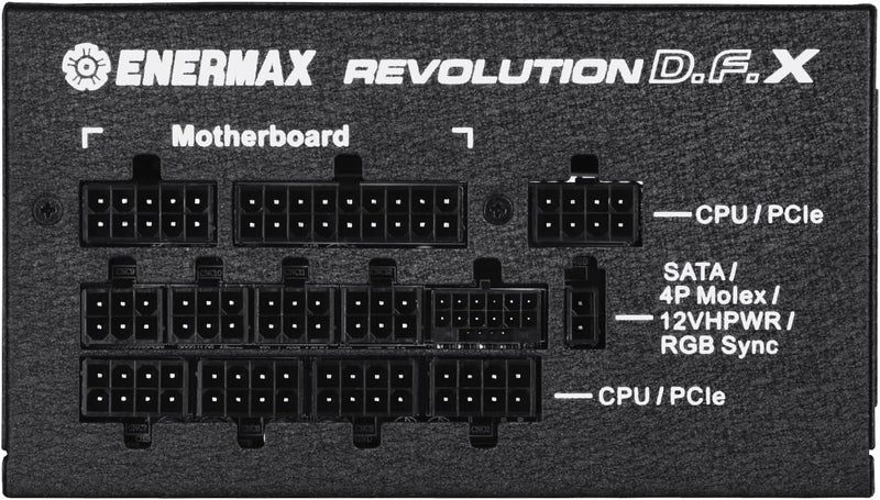 ENERMAX REVOLUTION DFX ATX3.0 PCIE 5.0 1050W 80 PLUS Gold Fully Modular Power Supply (PS-ERT1K) 