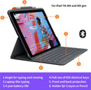 Logitech Slim Folio 藍牙鍵盤保護殼(iPad 10.2" 第7、8、9代用) 920-009469 原裝行貨