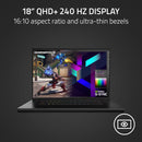 Razer Blade 18 Flagship Gaming Laptop Black 黑色 (18" 240Hz QHD+ / Intel Core i9-13980HX / 32GB DDR5 / RTX 4090 16GB / 2TB SSD / Win 11 Home) RZ09-0484UEH4-R341