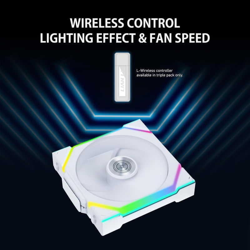 LIAN LI UNI FAN SL Wireless 120mm Case Fan - WHITE (12SL1W1W)