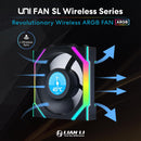 LIAN LI UNI FAN SL Wireless LCD 120mm Case Fan - BLACK (12SLLCD1W1B)