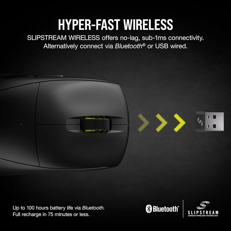 [Special Price] Corsair M75 AIR Wireless Ultra-Lightweight Wireless Gaming Mouse Black CH-931D100-AP 