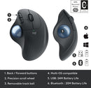 Logitech Ergo M575. Trackball Mouse 無線軌跡球滑鼠 - Graphite 石墨灰色 910-005873 原裝行貨