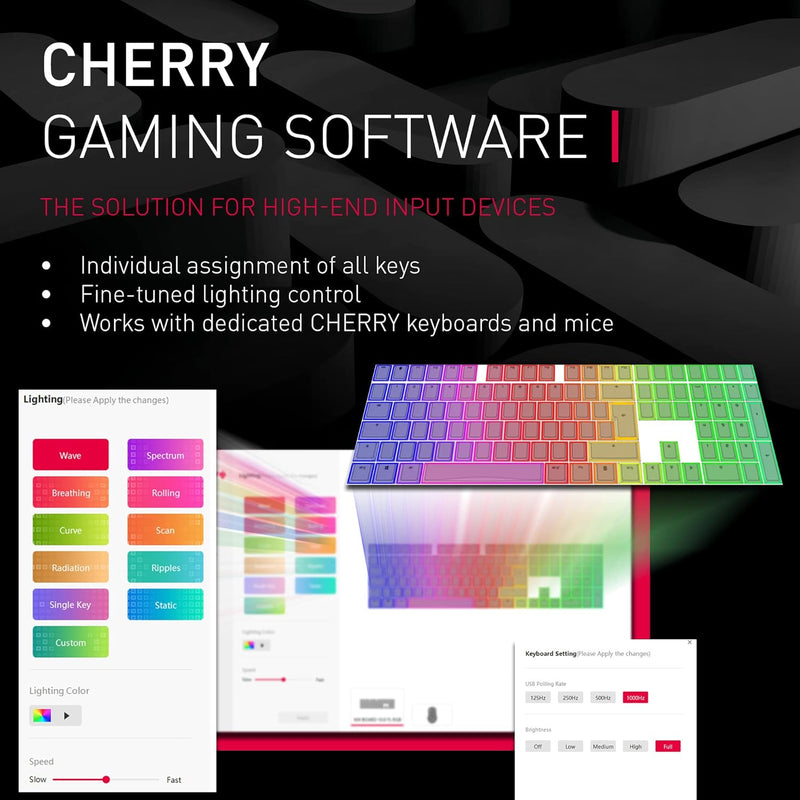 CHERRY MX 3.0S Wireless RGB 白色 無線機械式鍵盤 (靜音紅軸) G80-3872 *送CHERRY MW2400無線滑鼠