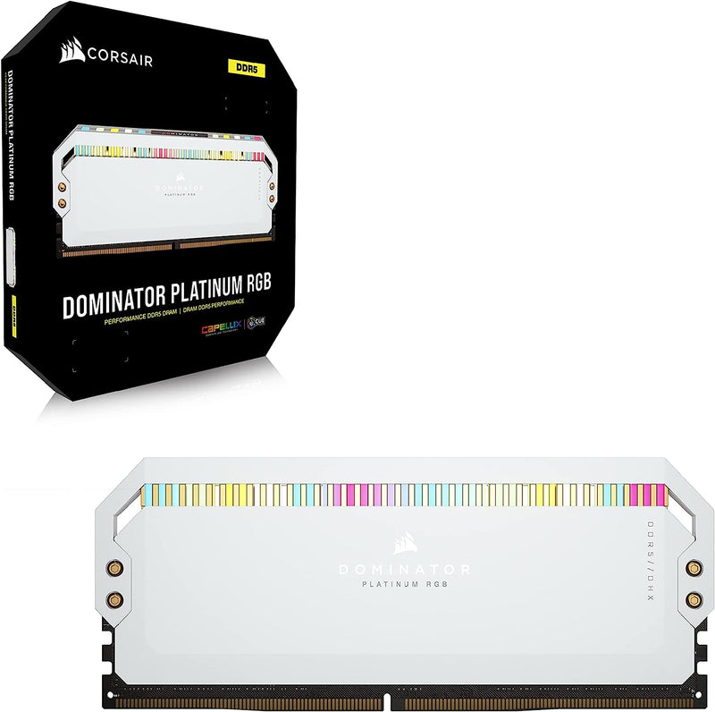CORSAIR 32GB Kit (2x16GB) DOMINATOR PLATINUM RGB White 白色 CMT32GX5M2X6200C36W DDR5 6200MHz Memory