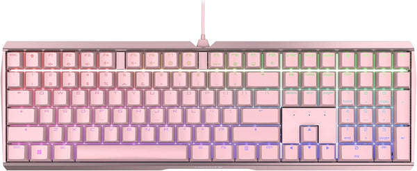 CHERRY MX 3.0S RGB 粉紅色 有線機械式鍵盤 (青軸) G80-3874 *送CHERRY AC3.3 手托