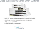 Cisco Business CBS220 24-Port Gigabit (195W PoE) L2 智能網絡交換器(三年保養) 香港行貨 (CBS220-24P-4G-UK/NE-2224P4G)