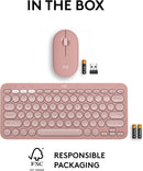 Logitech Pebble 2 Combo 無線纖薄鍵鼠套裝 (English Version) - Rose Pink 玫瑰粉色 920-012189 原裝行貨
