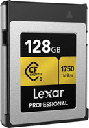 Lexar GOLD SERIES 128GB PROFESSIONAL CFexpress™ TYPE B CARD (up to 1750MB/s read, 1500MB/s write) LCXEXPR128G-RNENG