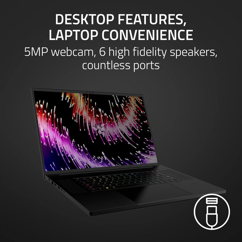 Razer Blade 18 Flagship Gaming Laptop Black (18" 240Hz QHD+ / Intel Core i9-13980HX / 32GB DDR5 / RTX 4090 16GB / 2TB SSD / Win 11 Home) RZ09-0484UEH4-R341