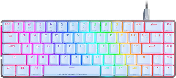 ASUS 華碩 ROG FALCHION ACE NX 65% WHITE (白色)電競鍵盤 (茶軸)(90MP0347-BKUA10)