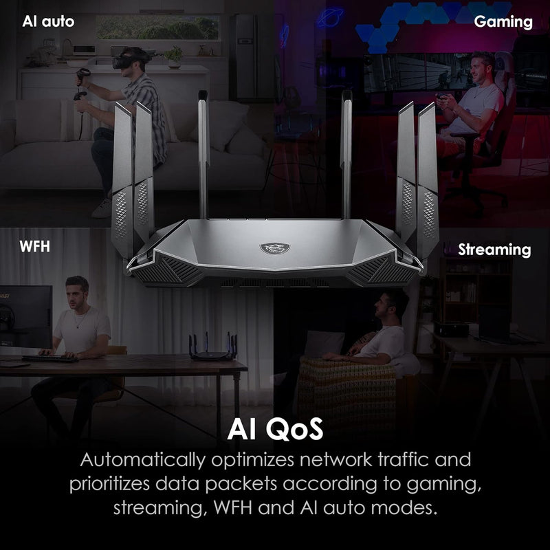 MSI Radix AX6600 Tri-Band Gaming WiFi 6 Router (NE-MGRAX66)