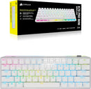 Corsair K70 PRO MINI Wireless 60% Mechanical CHERRY MX Red Switch Keyboard with RGB Backlighting - White CH-9189110-NA