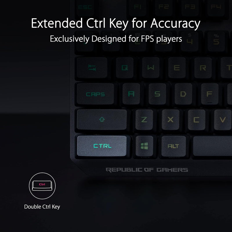 ASUS 華碩 ROG STRIX SCOPE RX TKL Deluxe Wireless 無線電競鍵盤 (青軸)(90MP02J2-BKUA00)