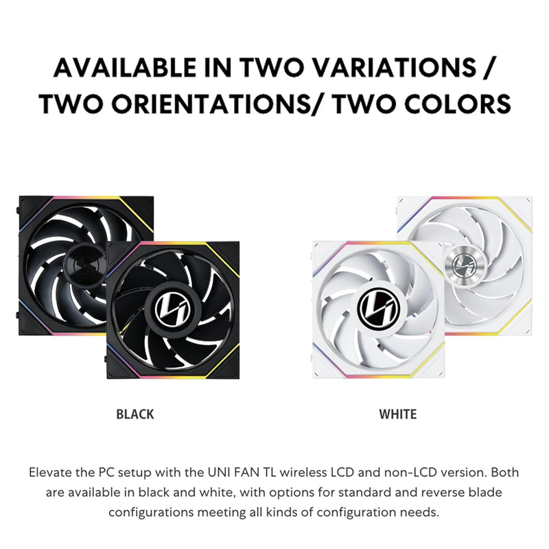 LIAN LI UNI FAN TL Wireless Reverse Blade 反葉 120mm (3 in 1) Case Fan - WHITE (12RTL1W3W)