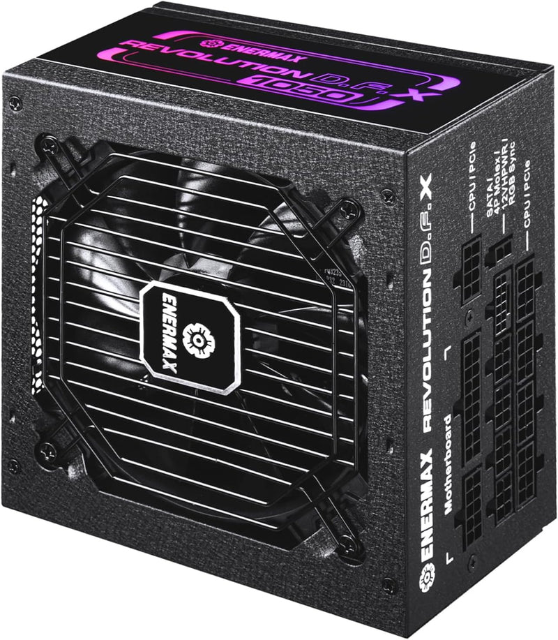 ENERMAX REVOLUTION DFX ATX3.0 PCIE 5.0 1050W 80 PLUS Gold Fully Modular Power Supply (PS-ERT1K) 