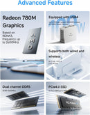 Minisforum CS-MUM870S UM870 Slim Mini-PC (AMD Ryzen 7 8745H, 16GB, 1TB SSD, Windows 11 Home)