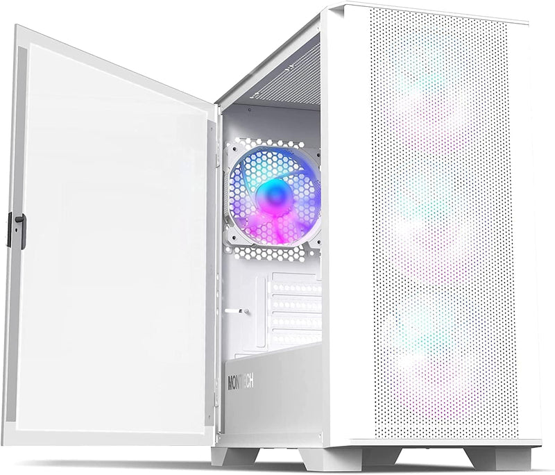 MONTECH AIR 100 ARGB White Tempered Glass MATX Case MO-CA-AIR100-ARGB-WH