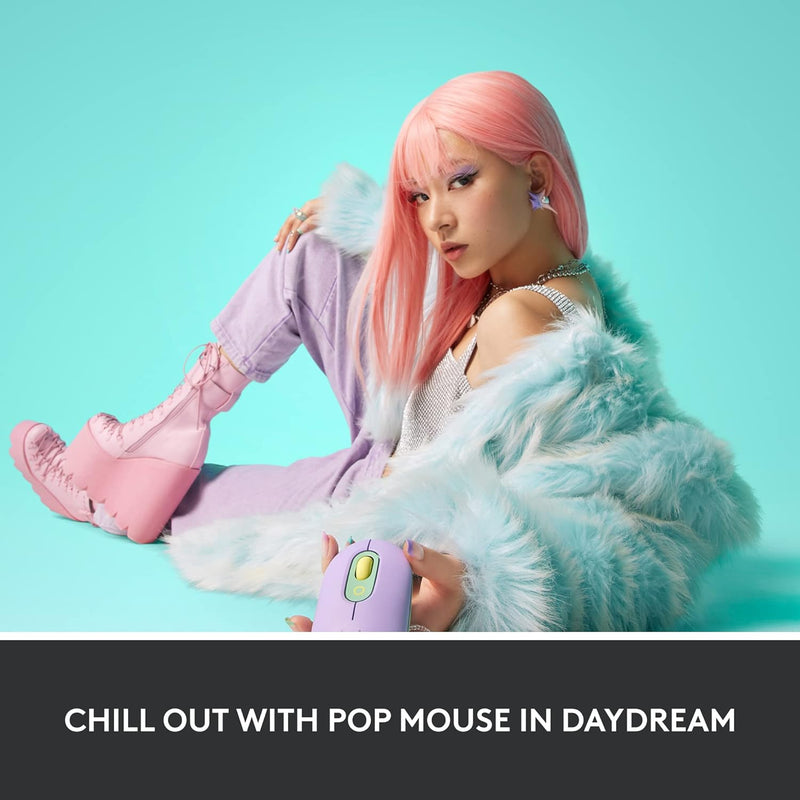 Logitech POP Wireless Mouse with Emoji Button Function - Daydream Mint 夢幻紫 910-006515 原裝行貨