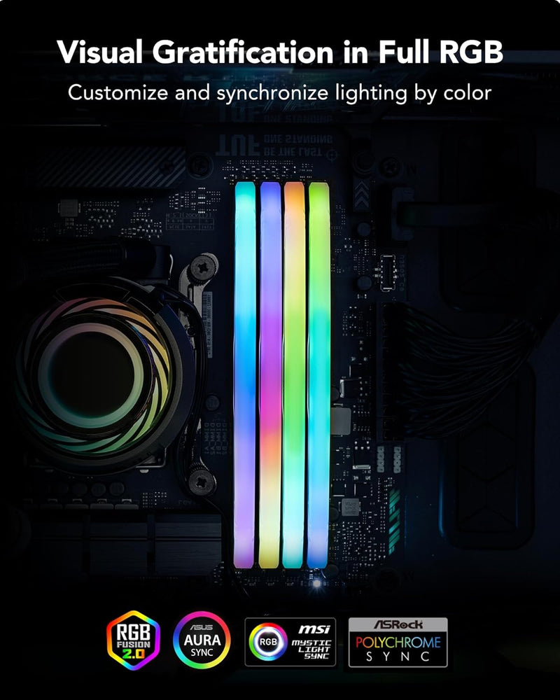 Lexar 32GB Kit (2x16GB) ARES RGB Black 黑色 LD5EU016G-R6400GDLA DDR5 6400MHz Memory (AMD EXPO & Intel XMP 3.0)